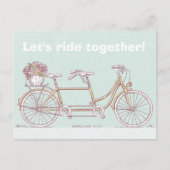 Tandem-fiets Briefkaart (Voorkant)