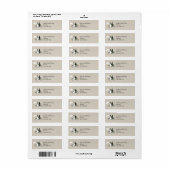 Tandem Fiets Bruiloft Retouradres Labels (Full Sheet)