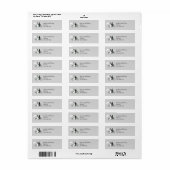 Tandem Fiets Grijs Bruiloft Retouradres Labels (Full Sheet)