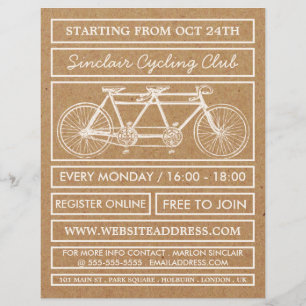 Tandem Fiets, Kraft Cycling Club Reclame Flyer