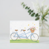  Tandem Fiets met Bloemenmand Briefkaart (Staand voorkant)