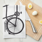 tandem fiets met schattige liefdesvogels theedoek (Quarter Fold)