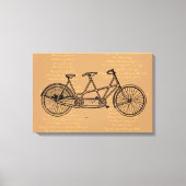 Tandem fiets met tekst naar "Daisy Bell" Canvas Afdruk (Voorkant)