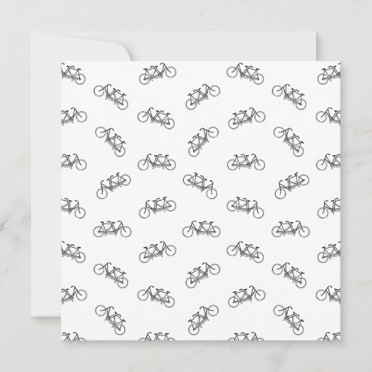  tandem-fiets met twee zetels - KLANTKLEUR Kaart (Voorkant)