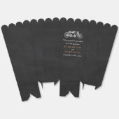 Tandem-fiets op Chalkboard Weddenschap Bedankdoosjes (Ongevouwen)
