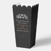 Tandem-fiets op Chalkboard Weddenschap Bedankdoosjes (Voorkant)