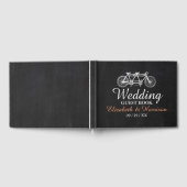 Tandem-fiets op Chalkboard Weddenschap Gastenboek (Volledig)