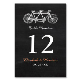 Tandem-fiets op Chalkboard Weddenschap Kaart