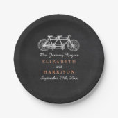 Tandem-fiets op Chalkboard Weddenschap Papieren Bordje (Voorkant)