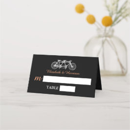 Tandem-fiets op Chalkboard Weddenschap Plaatskaartje