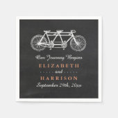 Tandem-fiets op Chalkboard Weddenschap Servet (Voorkant)