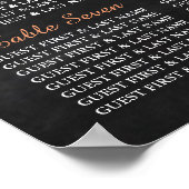 Tandem fiets op het bord van de bruiloft poster (Hoek)