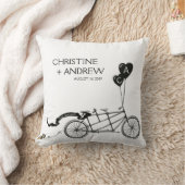 Tandem Fiets Romantisch Casual Huwelijk Custom Gif Kussen (Deken)