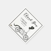 Tandem Fiets Romantisch Casual Huwelijk Custom Servetten (Hoek)