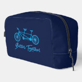 Tandem fiets Samen is beter Blauw Toilettasje (Rechterhoek)