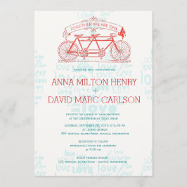 Tandem Fiets / Samen zijn we ÉÉN bruiloft Kaart