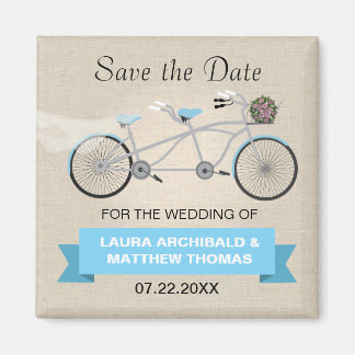 Tandem Fiets Sla de datum op Magneet