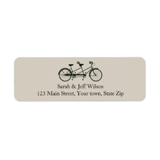 Tandem Fiets Taupe Retouradres labels