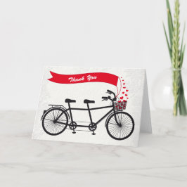 Tandem Fiets Trouw Trouwkaart Bedanken Bedankkaart