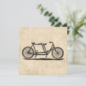 Tandem Fiets Twee Personen Fiets Antieke Fiets Kaart (Staand voorkant)
