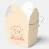 Tandem fiets, vogels en banner bruiloft dank u bedankdoosjes (Geopend)