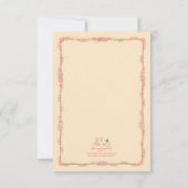 Tandem Fiets, Vogels en Wimpel Bruiloft RSVP Kaartje (Achterkant)