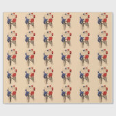  tandem-fietsenwiel-couperleesmachine zoenen cadeaupapier (Vlak)