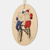  tandem-fietsenwiel-couperleesmachine zoenen keramisch ornament (Links)