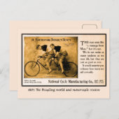 Tandem fietsgeschiedenis VS.  nationaal team Briefkaart (Voorkant / Achterkant)