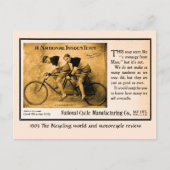 Tandem fietsgeschiedenis VS.  nationaal team Briefkaart (Voorkant)