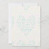  tandem fietsharten typografie bruiloft kaart (Achterkant)