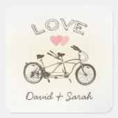 Tandem Fietsliefde Sticker (Voorkant)