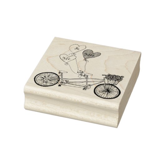 Tandem liefde fiets stempel (Stempel)