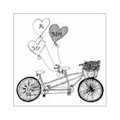 Tandem liefde fiets stempel (Afrduk)