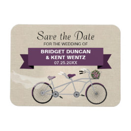 Tandem Plum Bicycle Sla de datum op Magneet
