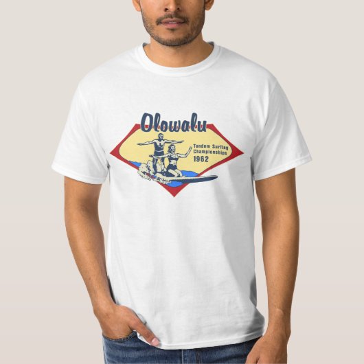 Tandem Surfing Hawaiian-jongens T-shirts (Voorkant)