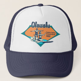 Tandem Surfing Hawaiian Retro Trucker Hats Trucker Pet