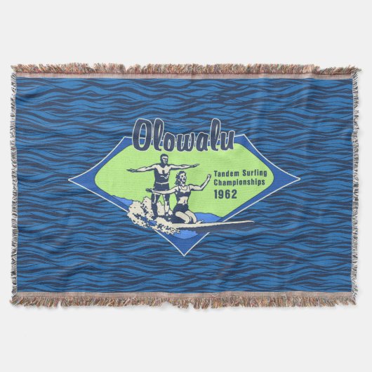 Tandem Surfing Hawaiian Surf Design Deken (Voorkant)