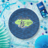 Tandem Surfing Hawaiian  Surf Design Papieren Bordje (Feest)