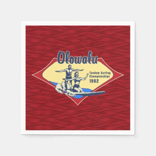Tandem Surfing Hawaiian  Surf Design Servet (Voorkant)