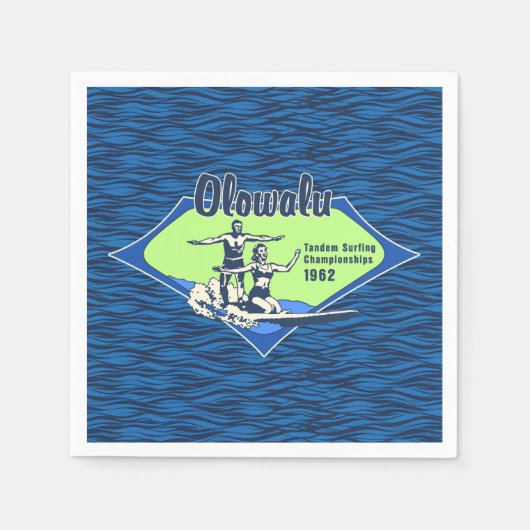 Tandem Surfing Hawaiian  Surf Design Servet (Voorkant)