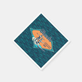 Tandem Surfing Hawaiian  Surf Design Servetten (Hoek)