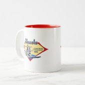 Tandem Surfing Hawaiian  Surf Design Tweekleurige Koffiemok (Voorkant links)