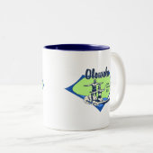 Tandem Surfing Hawaiian  Surf Design Tweekleurige Koffiemok (Voorkant rechts)