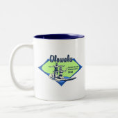 Tandem Surfing Hawaiian  Surf Design Tweekleurige Koffiemok (Links)