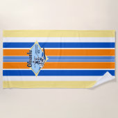 Tandem Surfing Hawaiian  Surf - Geel Strandlaken (Voorkant)