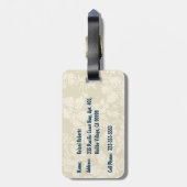 Tandem Surfing Hawaiian Surfboard Bagagelabels (Achterkant verticaal)