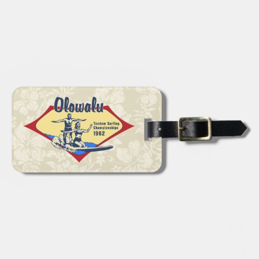 Tandem Surfing Hawaiian SurfboBagagelabels Bagagelabel (Voorkant horizontaal)