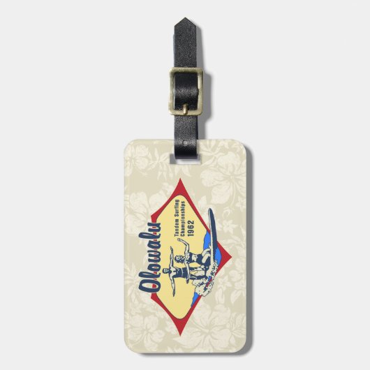 Tandem Surfing Hawaiian SurfboBagagelabels Bagagelabel (Voorkant verticaal)