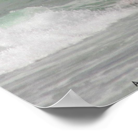 Tandem Surfing in Biarritz, Frankrijk Poster (Hoek)